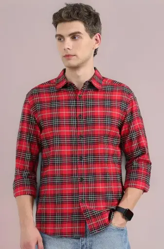 MEN CHECKED SHIRT